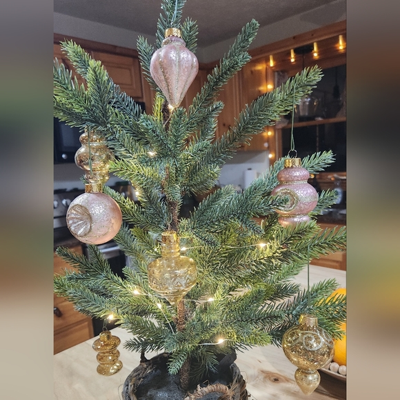 Glass, vintage inspired, ornament set, 9 pieces - Picture 4 of 4